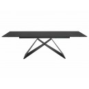 Стол обеденный SIGNAL WESTIN Ceramic Sahara Noir черный/черный мат 160-240/90